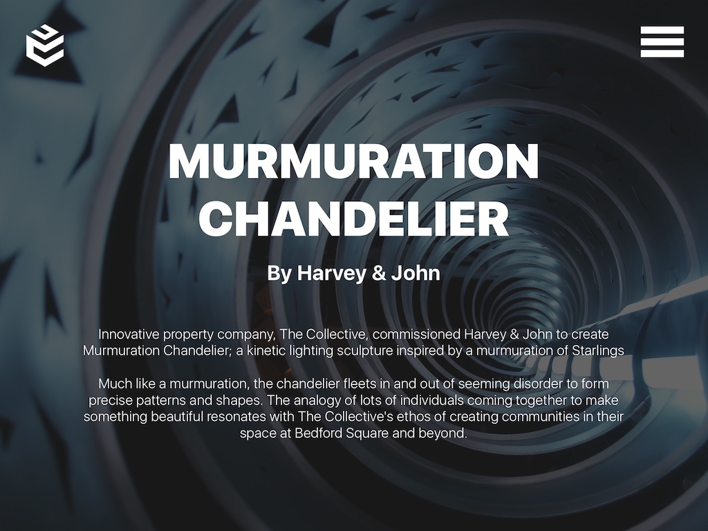 Murmuration Chandelier app home screen